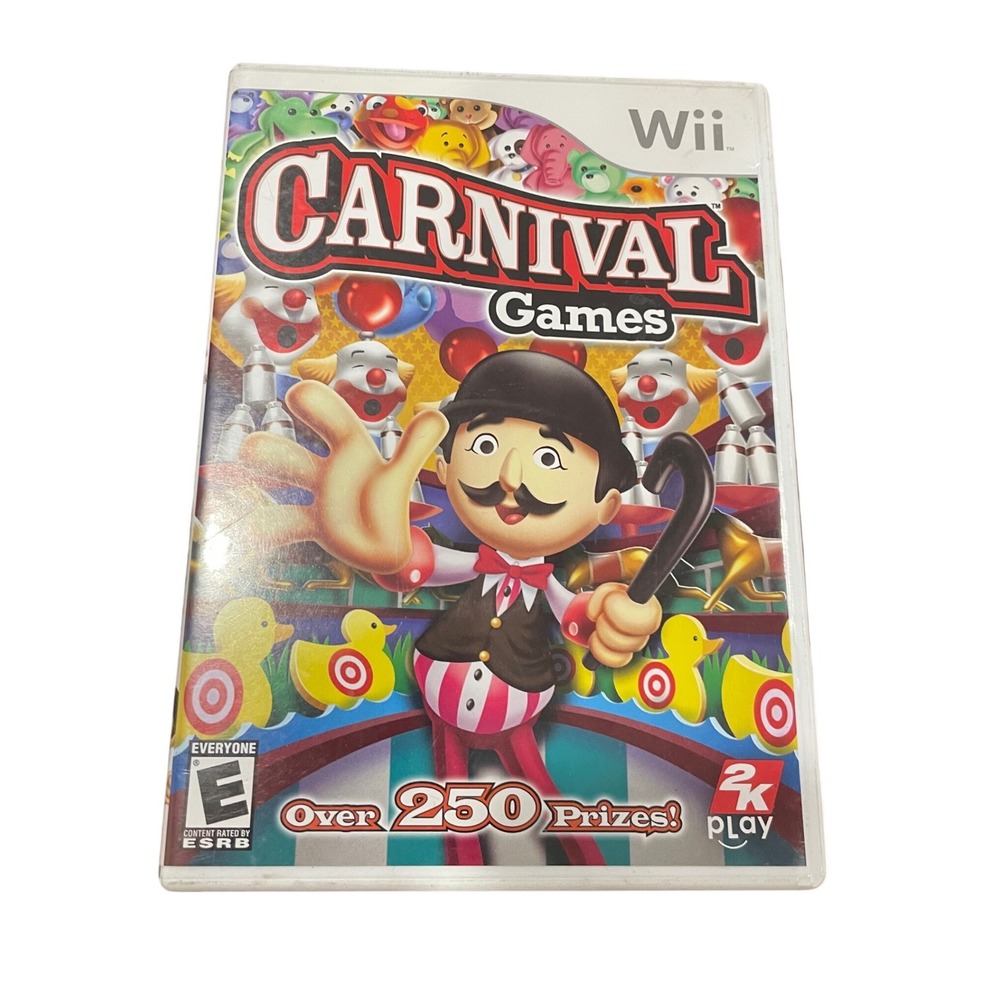Carnival Games Nintendo Wii 2K Play Complete CIB Video Game RVL-P-RCGE